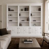 Bookcase - Provins - Solid Pine - 340 x 46 x 197 cm - White