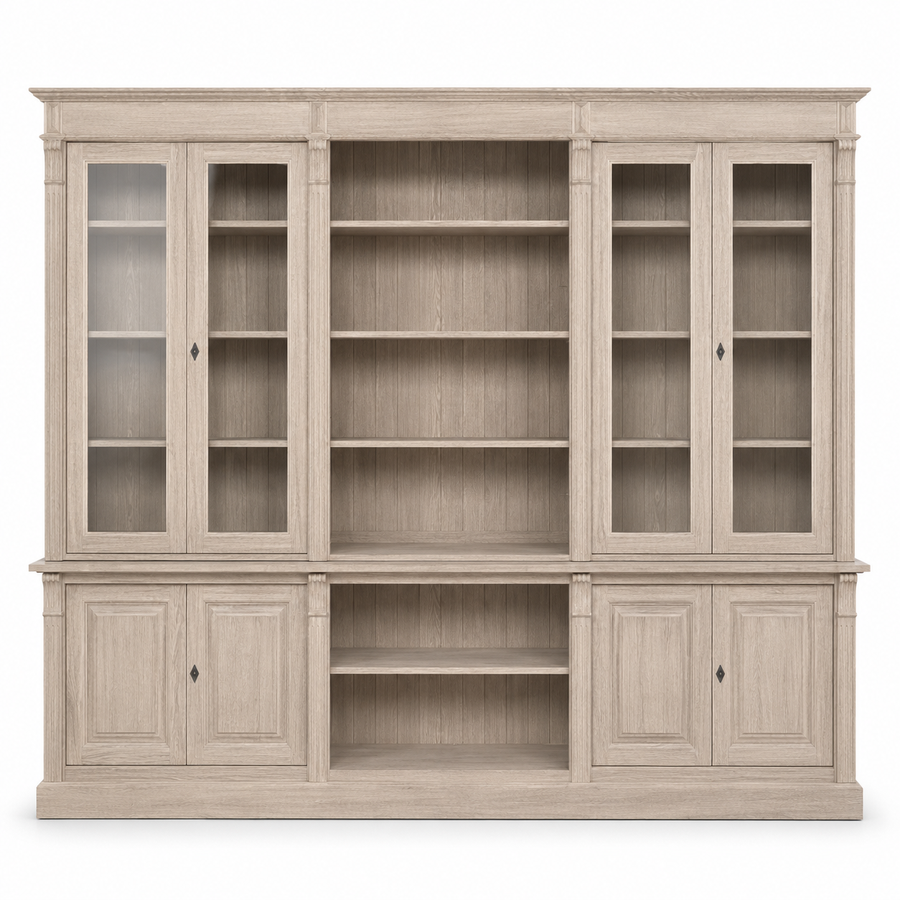 Bookcase - Saumur - Solid Oak - 286 x 51 x 228 cm - Oak