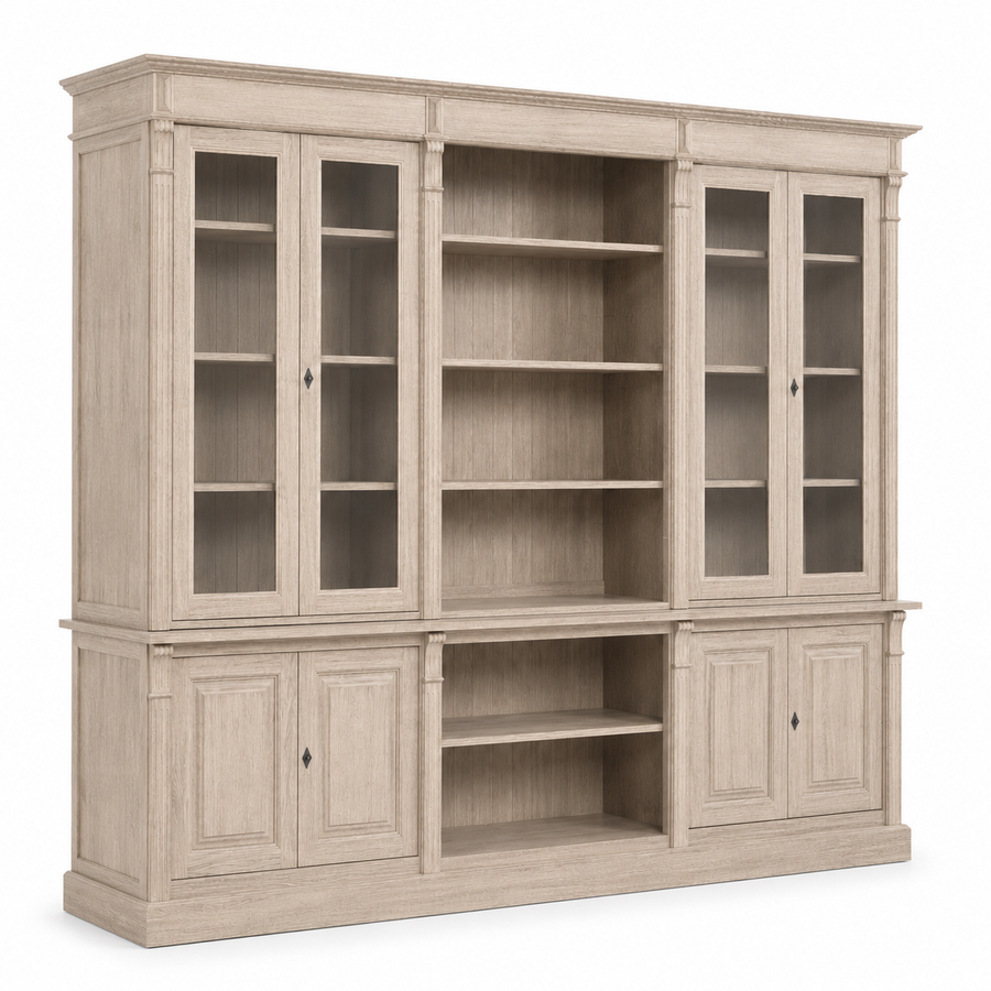 Bookcase - Saumur - Solid Oak - 286 x 51 x 228 cm - Oak