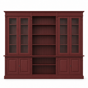 Bücherregal - Saumur - Massivkiefer - 286 x 51 x 228 cm - Bordeaux