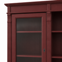 Bookcase - Saumur - Solid Pine - 286 x 51 x 228 cm - Bordeaux