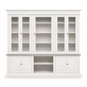 Bücherregal - Saumur - Massivkiefer - 286 x 51 x 228 cm - Weiß