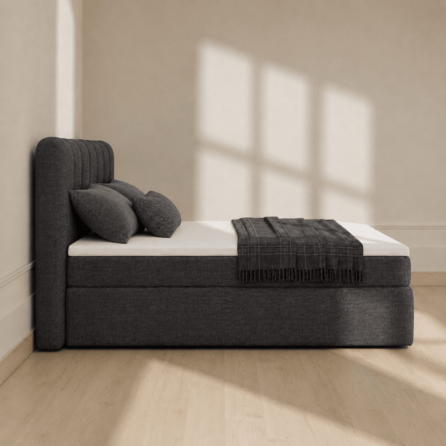 Boxspring Bett Verona - Anthrazit - Marcottestyle Shop 180 x 200 cm