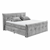 Boxspring Gallardo - Silber | Includes Base and Topper - Marcottestyle Shop 180 x 200 cm HR foam topper (cold foam)
