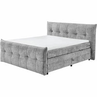 Boxspring Gallardo - Silber | Includes Base and Topper - Marcottestyle Shop 180 x 200 cm HR foam topper (cold foam)