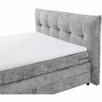 Boxspring Gallardo - Silber | Includes Base and Topper - Marcottestyle Shop 180 x 200 cm HR foam topper (cold foam)