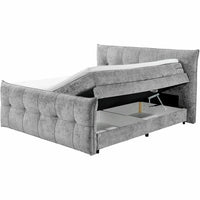 Boxspring Gallardo - Silber | Includes Base and Topper - Marcottestyle Shop 180 x 200 cm HR foam topper (cold foam)