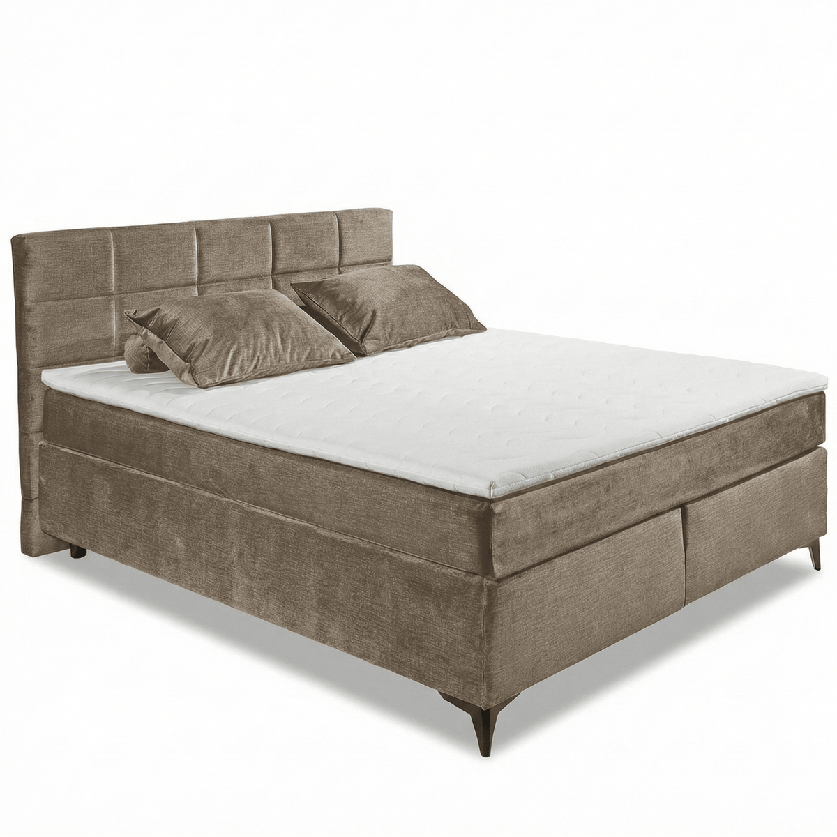 Boxspring Navaro - Brown | Includes Base and Topper