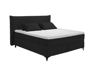 Boxspring Pasena - Schwarz | Includes Base and Topper