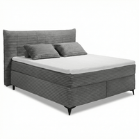 Boxspring Pasena - Grau | Includes Base and Topper - Marcottestyle Shop 180 x 200 cm HR foam topper (cold foam)