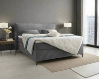 Boxspring Pasena - Grau | Includes Base and Topper - Marcottestyle Shop 180 x 200 cm HR foam topper (cold foam)