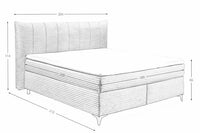 Boxspringbett Pasena - Peach | Includes Base and Topper - Marcottestyle Shop 180 x 200 cm HR foam topper (cold foam)