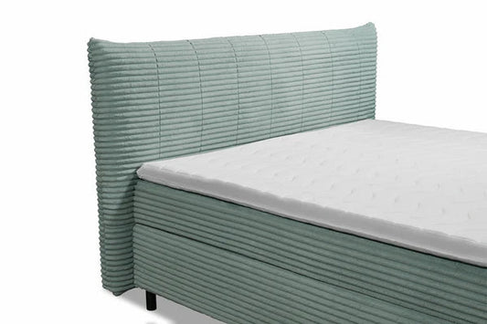 Boxspring Pasena - Turquoise | Includes Base and Topper - Marcottestyle 180 x 200 cm HR foam topper (cold foam)