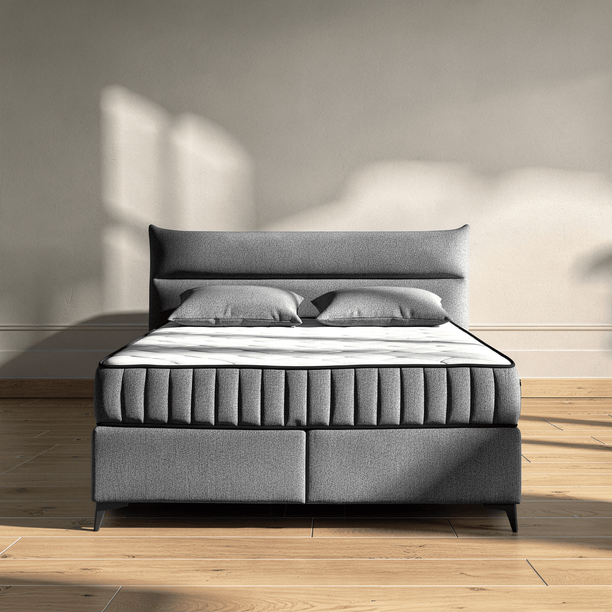 Boxspring Sandro - Graphite - Marcottestyle Shop 180 x 200cm H3 - 80kg | Marcottestyle