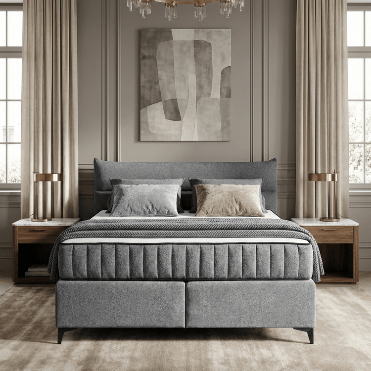 Boxspring Sandro - Graphite - Marcottestyle Shop 180 x 200cm H3 - 80kg | Marcottestyle