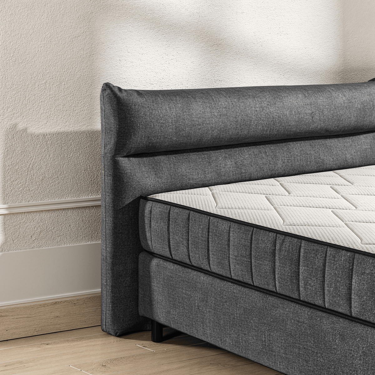 Boxspring Sandro - Graphite - Marcottestyle Shop 180 x 200cm H3 - 80kg | Marcottestyle
