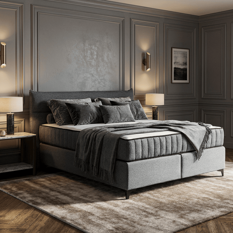 Boxspring Sandro - Graphite - Marcottestyle Shop 180 x 200cm H3 - 80kg | Marcottestyle