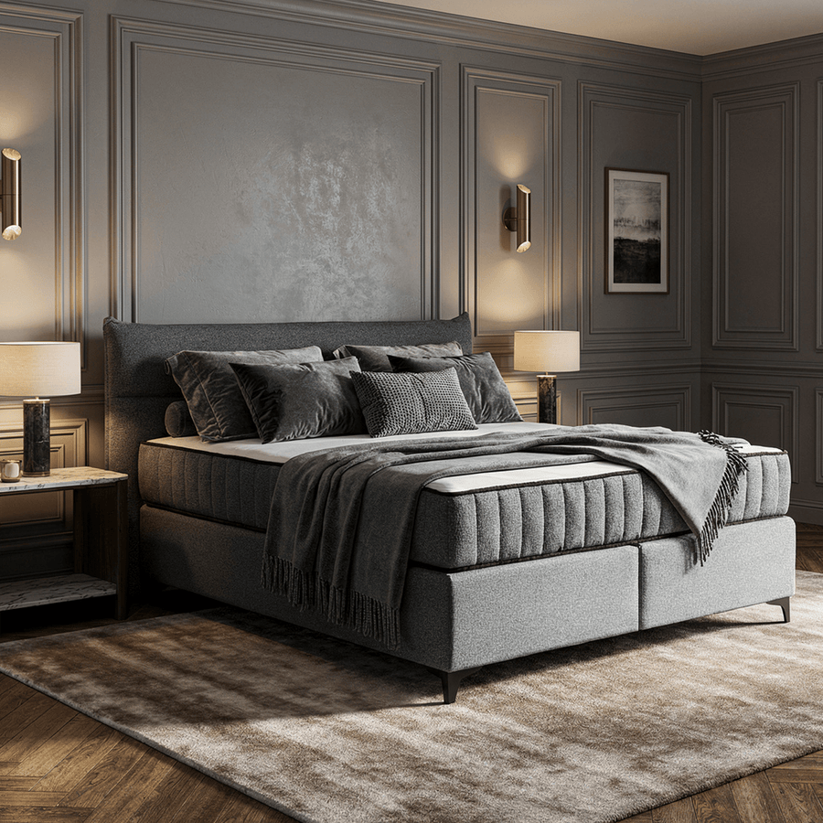 Lit boxspring Sandro - Graphite - Marcottestyle Shop 180 x 200cm H3 - 80kg