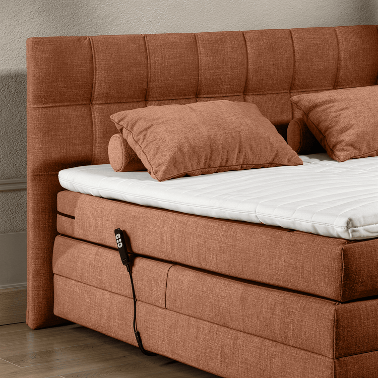 Boxspring Tabeno - Congnac - Electric Adjustable - Marcottestyle Shop 180 x 200cm HR foam topper (cold foam) | Marcottestyle