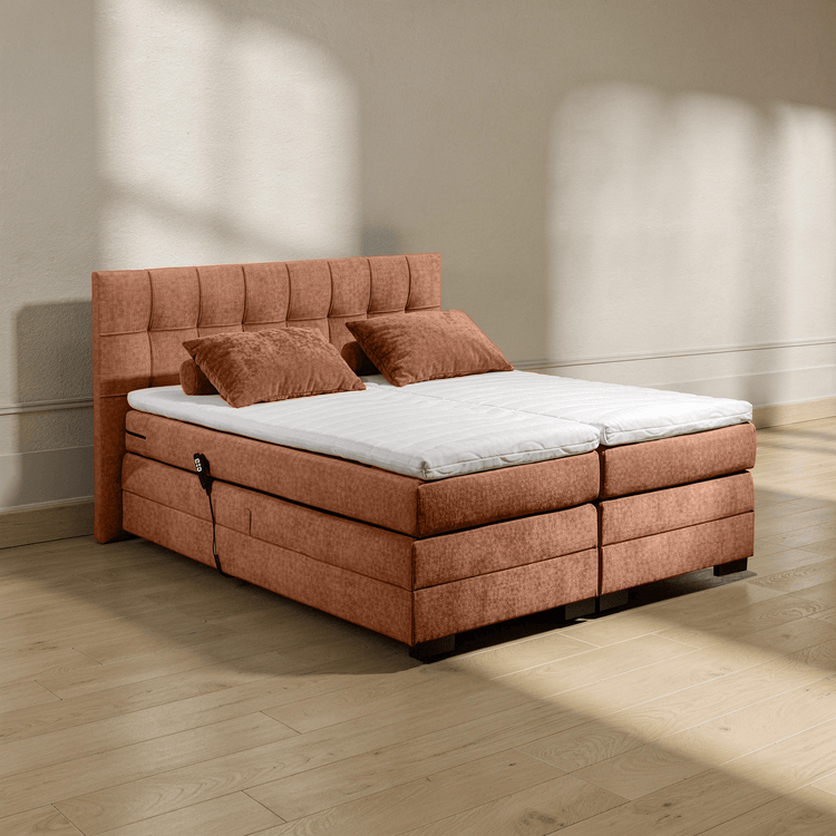 Boxspring Tabeno - Congnac - Electric Adjustable - Marcottestyle Shop 180 x 200cm HR foam topper (cold foam) | Marcottestyle