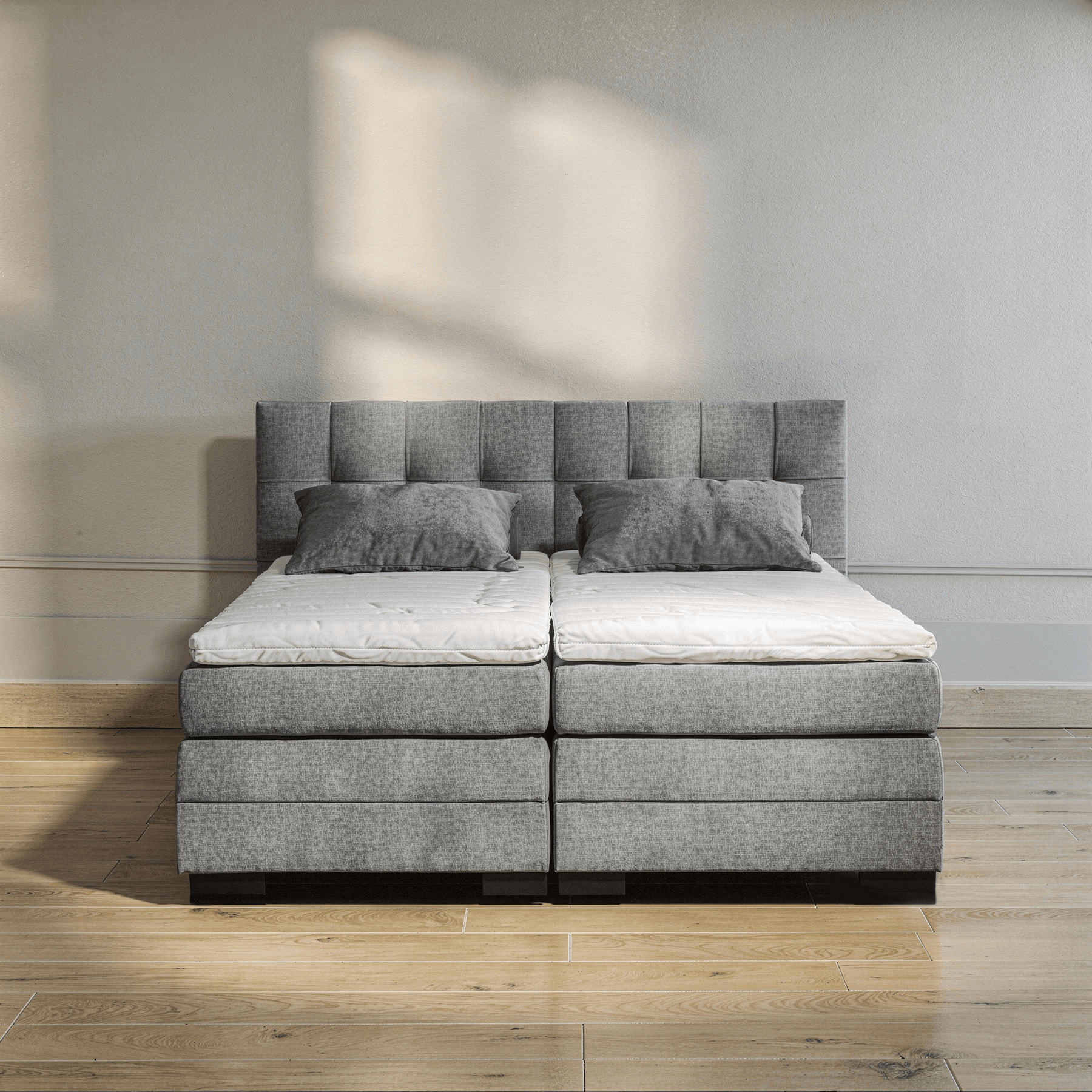 Boxspringbett Tabeno - Graphite - Electric Adjustable - Marcottestyle Shop 180 x 200cm HR foam topper (cold foam)