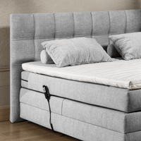 Boxspring Tabeno - Grey - Electric Adjustable - Marcottestyle Shop 180 x 200cm HR foam topper (cold foam)