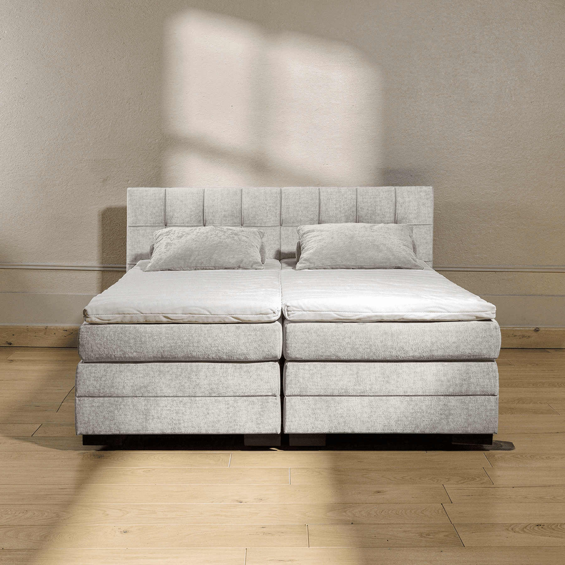 Boxspring Tabeno - Sand - Electric Adjustable - Marcottestyle Shop 180 x 200cm HR foam topper (cold foam)