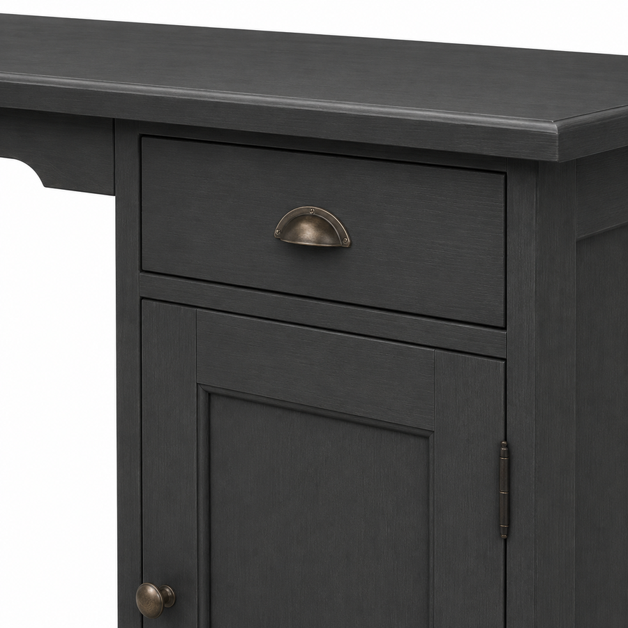 Desk - Bristol - Solid Pine - 110 x 70 x 78 cm - Black