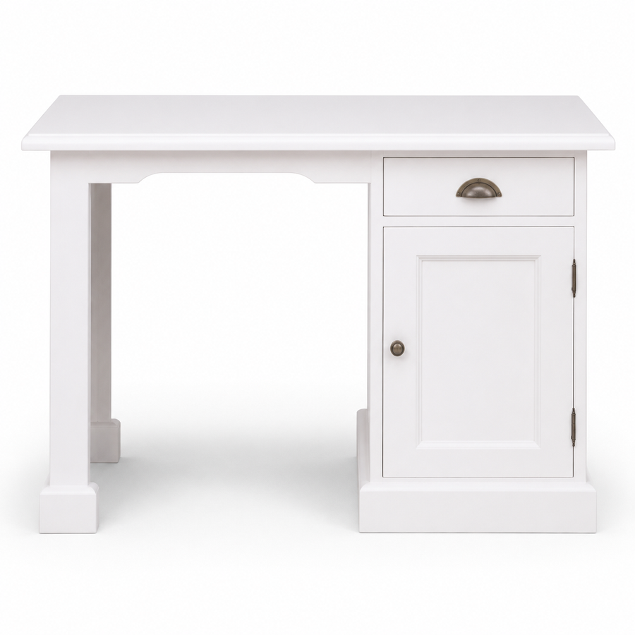 Desk - Bristol - Solid Pine - 110 x 70 x 78 cm - White