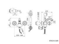 Bronces Mestre Indica 038218 technische tekening met maten