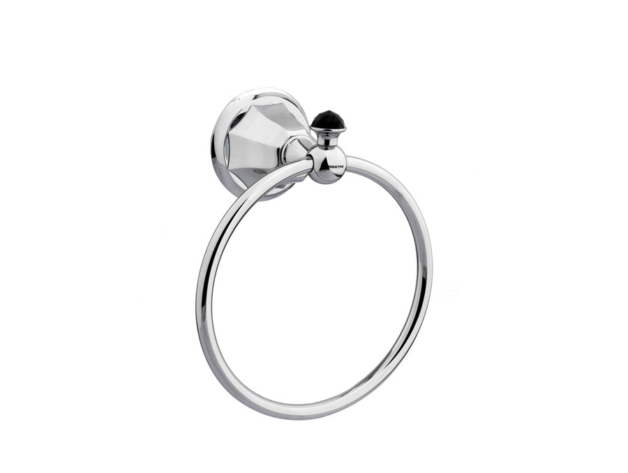 Bronces Mestre Indica Towel Holder with Black Swarovski Crystal - 038273 - Bronces Mestre