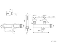 Bronces Mestre Soho Shower Mixer - 071413 - technical drawing