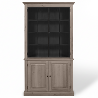 Wexford Vitrine - Marron Chêne avec 2 Verre Panel Portes