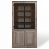 Wexford Vitrine - Marron Chêne avec 2 Verre Panel Portes