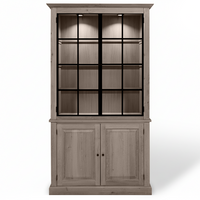 Wexford Vitrine - Marron Chêne avec 2 Verre Panel Portes