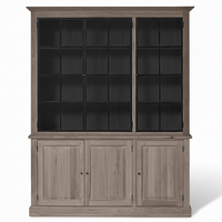 Wexford Display Cabinet - Braune Eiche mit 3 Glasscheibentüren | Marcottestyle