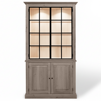 Wexford Vitrine - Marron Chêne avec 2 Verre Panel Portes