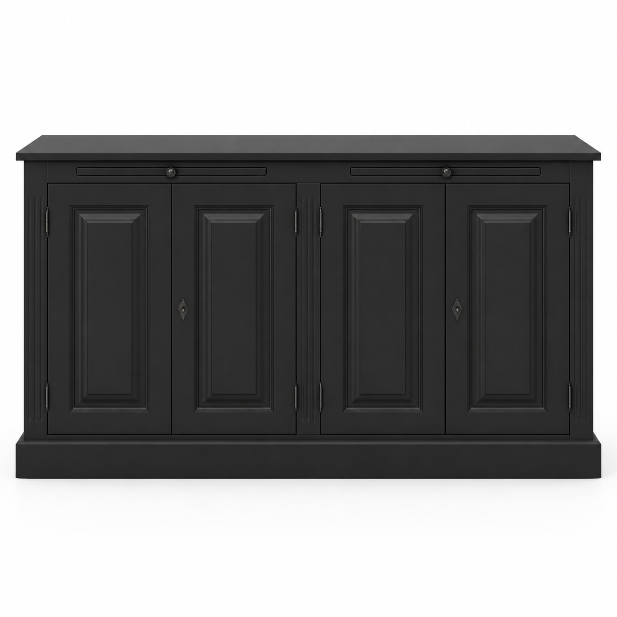 Buffet - Amboise - Solid Pine - 151 x 51 x 84 cm - Black