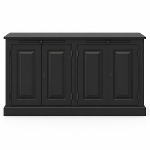 Buffet - Amboise - Massief grenen - 151 x 51 x 84 cm - Zwart