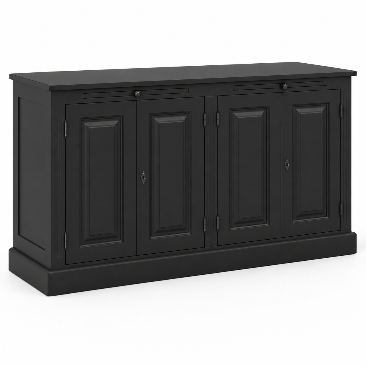 Buffet - Amboise - Solid Pine - 151 x 51 x 84 cm - Black