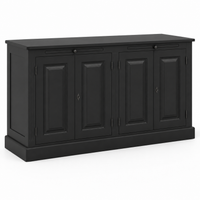 Buffet - Amboise - Solid Pine - 151 x 51 x 84 cm - Black