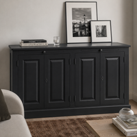 Buffet - Amboise - Solid Pine - 151 x 51 x 84 cm - Black