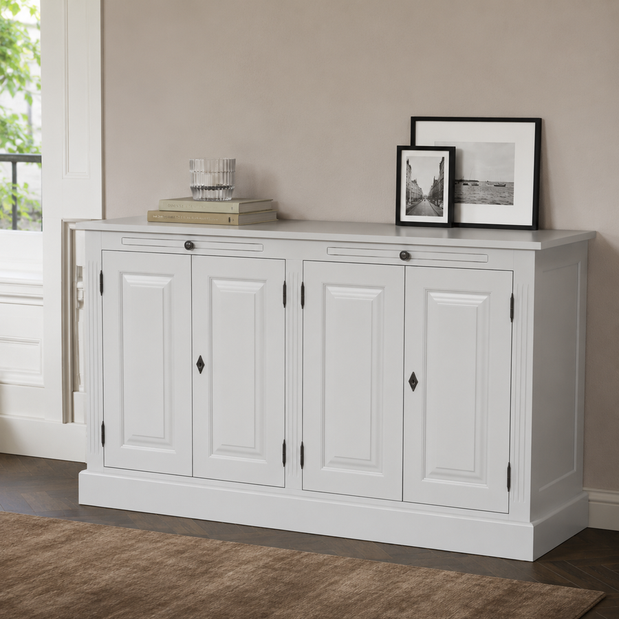 Buffet - Amboise - Solid Pine - 151 x 51 x 84 cm - White