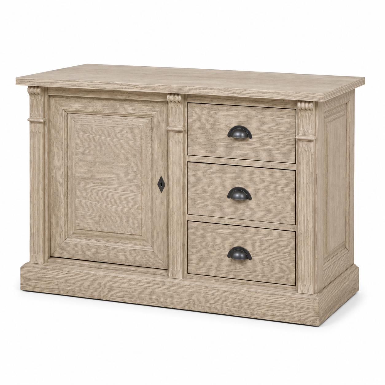 Buffet - Angers - Solid Oak - 116 x 51 x 78 cm - Oak