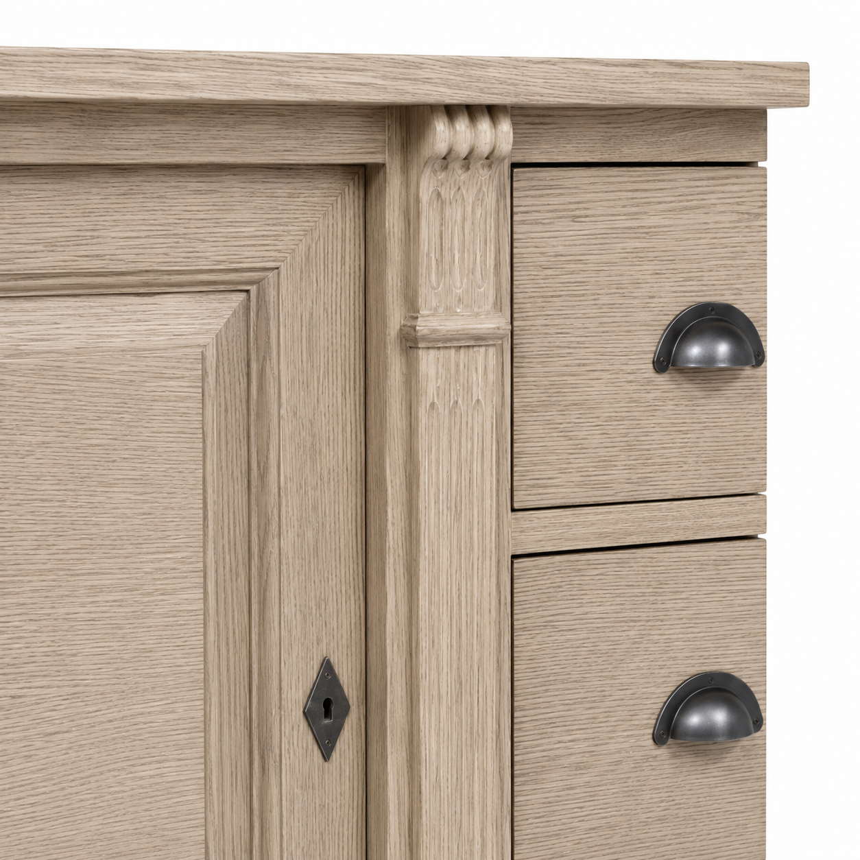 Buffet - Angers - Solid Oak - 116 x 51 x 78 cm - Oak