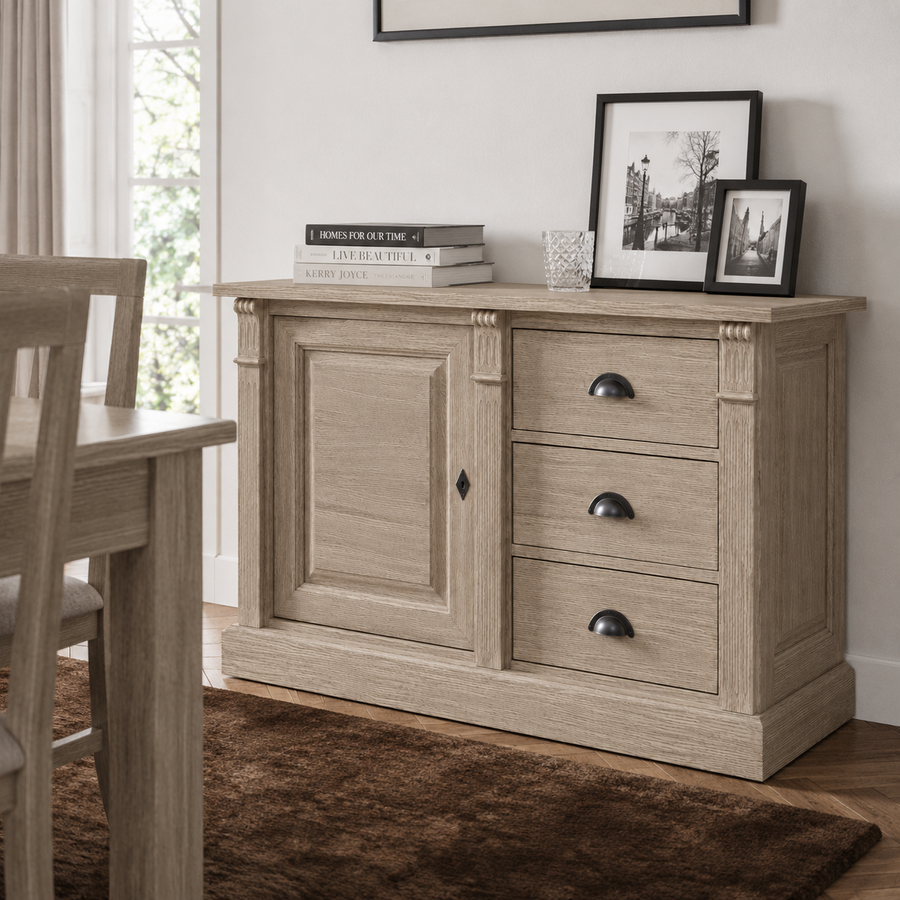 Buffet - Angers - Solid Oak - 116 x 51 x 78 cm - Oak