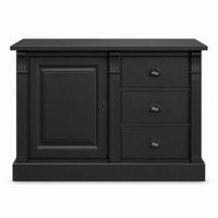 Buffet - Angers - Solid Pine - 116 x 51 x 78 cm - Black