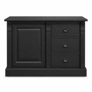 Buffet - Angers - Solid Pine - 116 x 51 x 78 cm - Black
