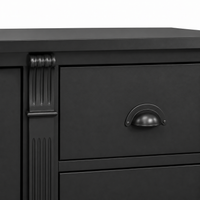 Buffet - Angers - Solid Pine - 116 x 51 x 78 cm - Black