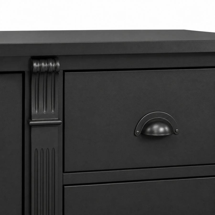 Buffet - Angers - Solid Pine - 116 x 51 x 78 cm - Black